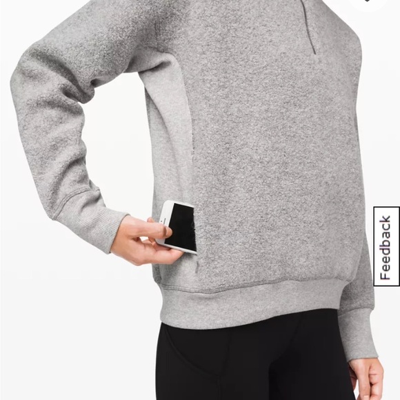 Lululemon Stand Out Sherpa 1/2 Zip Size 4 - Picture 3 of 4